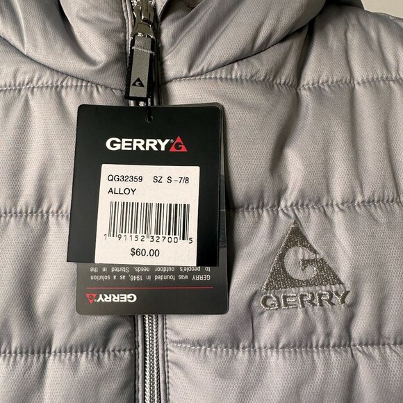 Gerry Kid's Girls' Irene Puffer Jacket hooded grey Size Small 7/8 NWT - Picture 4 of 7